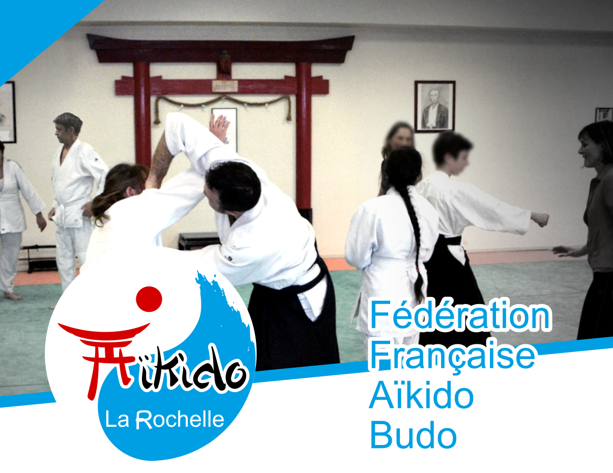 Cours d'Aïkido - dojo du Bastion, La Rochelle. Des hommes et des femmes de tous niveau en Kimono s'exercent à l'aïkido